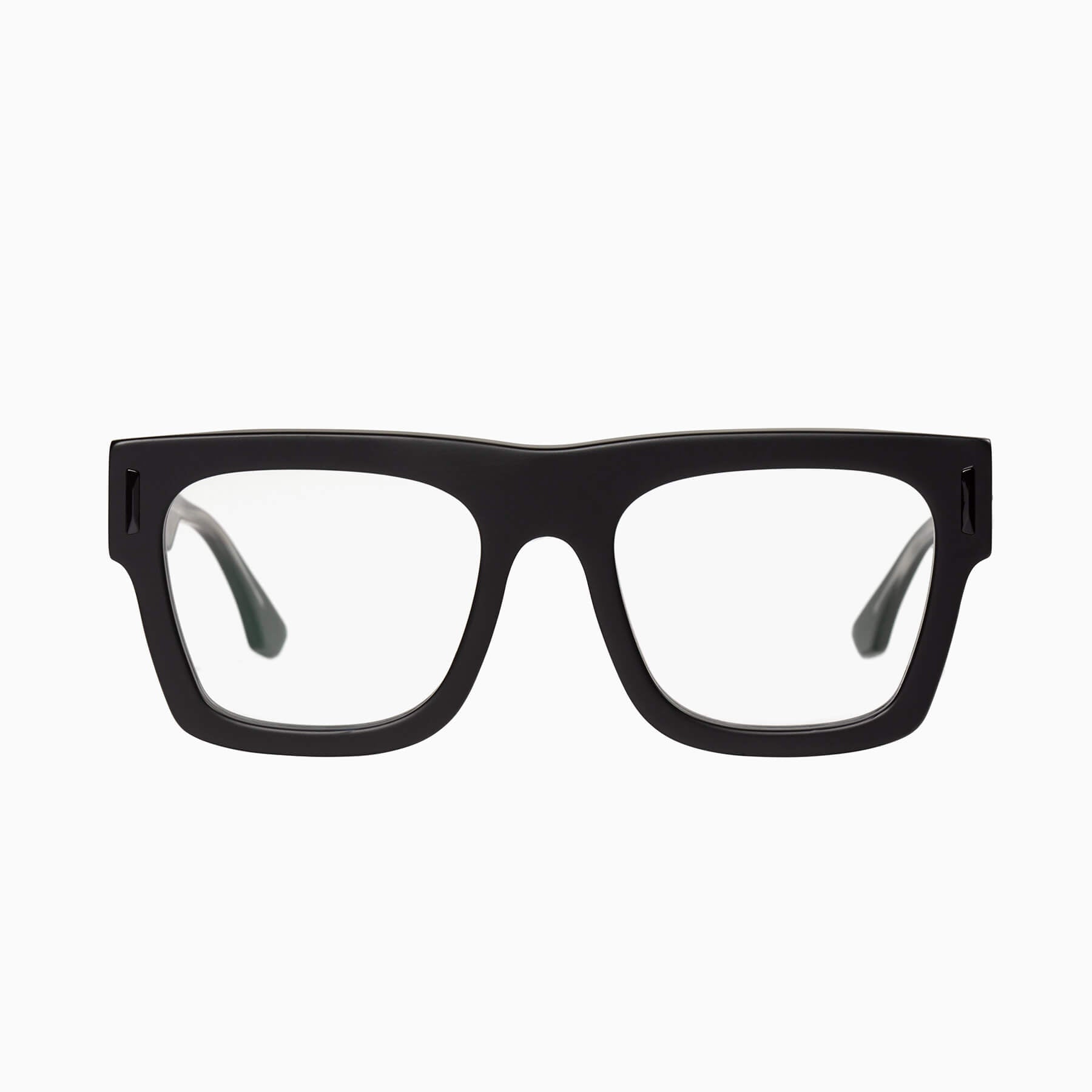 Black Clear Thick Frame Glasses Large Thick Retro Nerd Bold Big